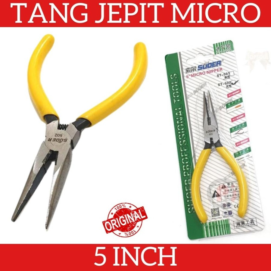 Tang Potong Jepit Kabel Wire Cable Cutter Needle Nose Pliers 12.5cm