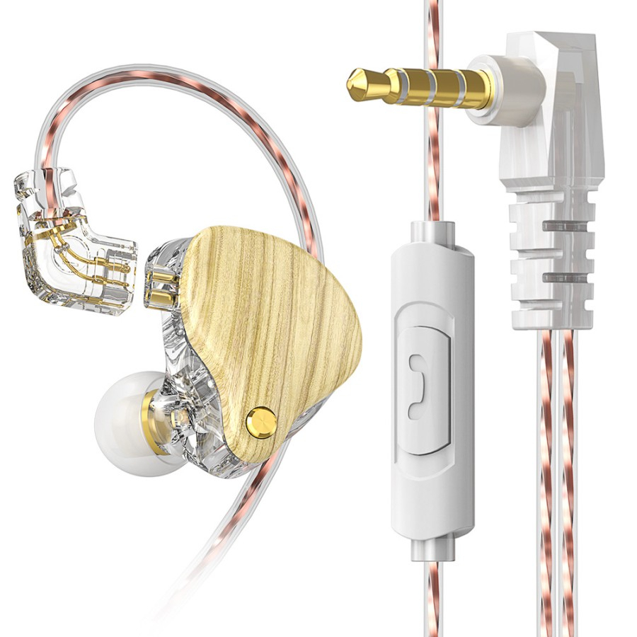 Q1 Pro Premium Wood Earphone HiFi Bass Headset Detachable 2 Pin Cable