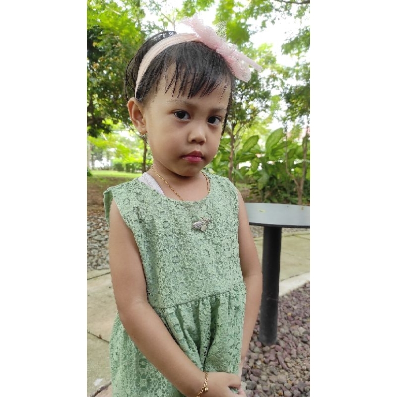 Labella Baju Anak Perempuan Dress Brukat Bolero Premium Sherina Usia 3-4 Tahun Depok