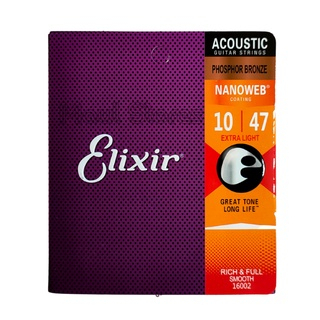 Original Senar Gitar Elixir Akustik Anti Karat Coating Import Nanoweb Polyweb 0,10 0,11 0,12 Set