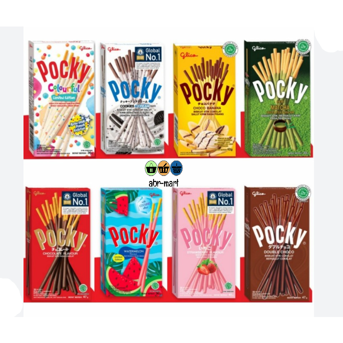 GLICO Pocky 45 Gr TERLENGKAP !!! [ KEMASAN BESAR ] *