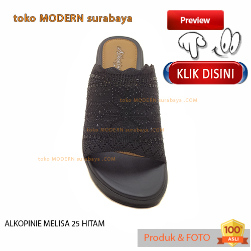 Sandal wanita casual sendal wedges slide rajut selop ALKOPINIE MELISA 25