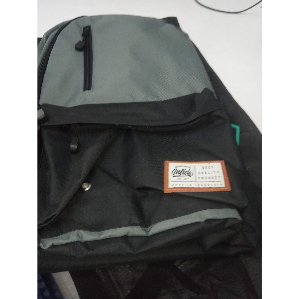 INFICLO Tas Ransel Pria Terbaru Dewasa Remaja Kerja Seminar Punggung Laptop Premium Original Backpack Tas Gendong Distro Cowok Keren Kekinian Terbaru Waterproof Bahan Premium Import Model Terbaru Original Warna Abu Muda