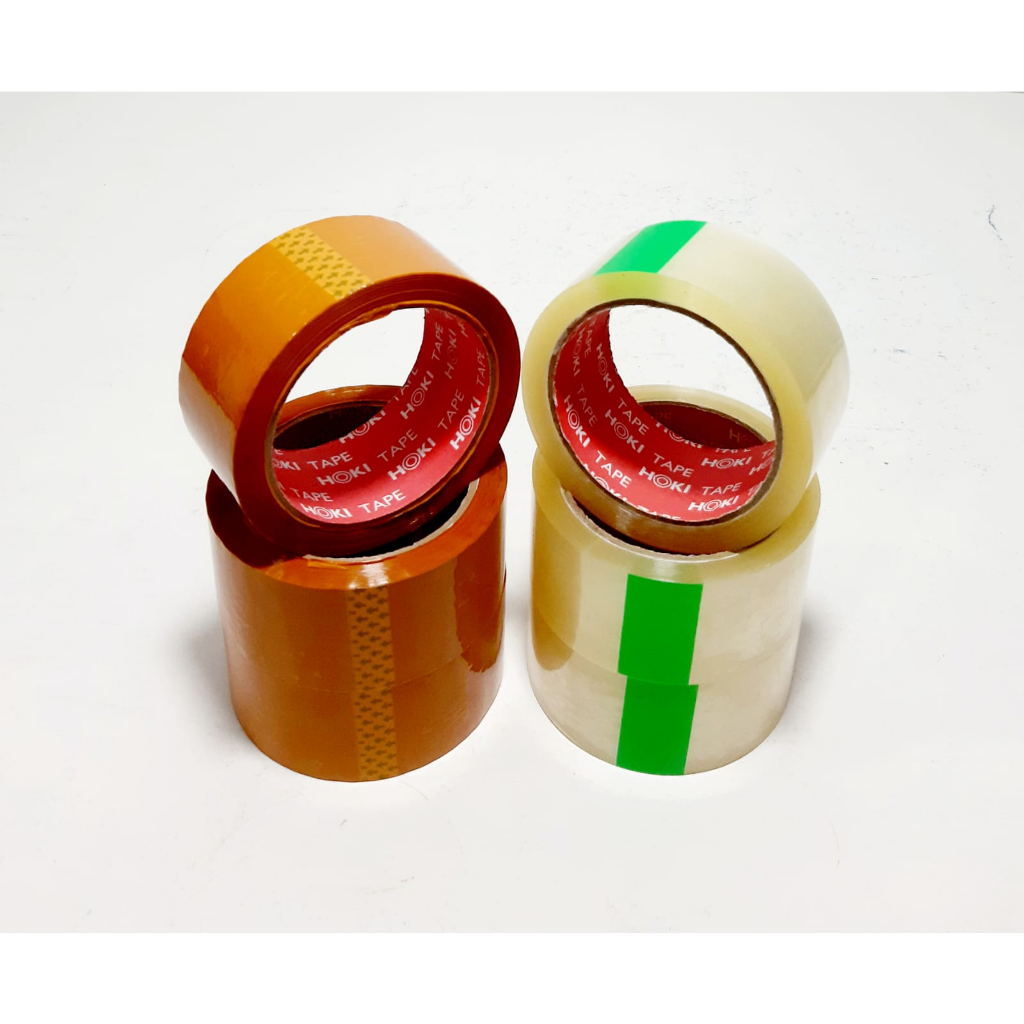 

Harga Grosir Per 1pcs Lakban Tape Bening Dan Coklat 2x45x72yard HOKI