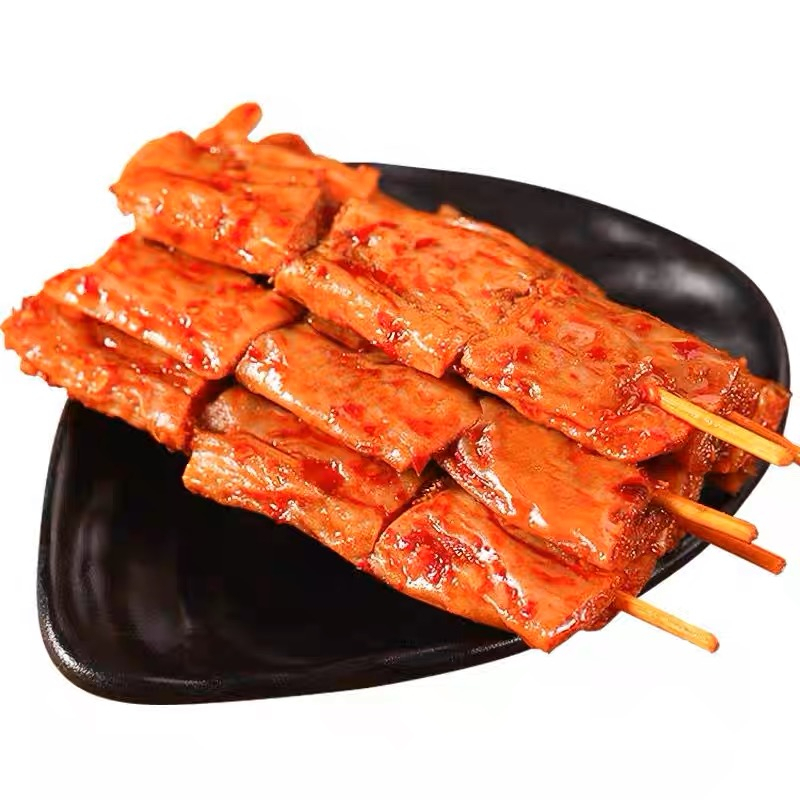 [HALAL] Sate Daging Vegetarian WULAMA - SoyBean Sate Kulit Tahu LATIAO Wu La Ma Rasa Daging Vege - Spicy Vegetarian Snack China, Sate Ayam Kambing Sapi &amp; Tahu (85-90gr) 邬辣妈素肉丸子