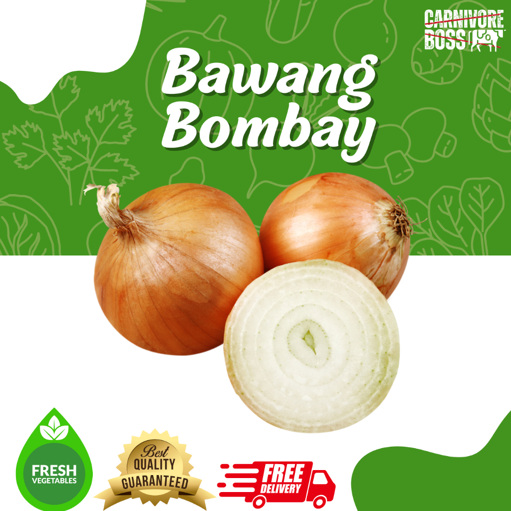 

BAWANG BOMBAY SUPER FRESH 250 GRAM / BAWANG BOMBAI / BAWANG BOMBAY SEGAR / BAWANG / SAYUR