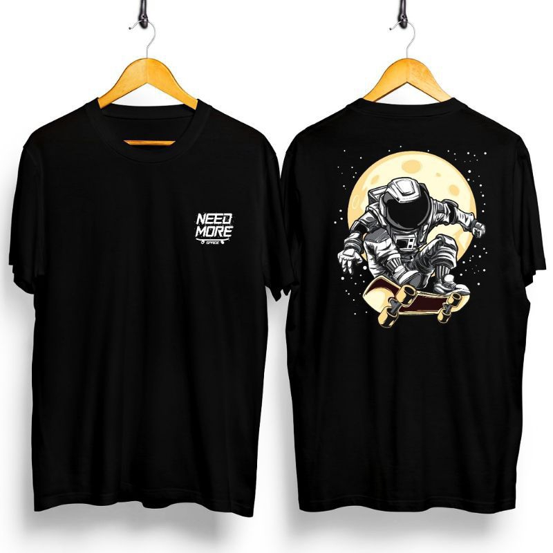 KAOS PRIA WANITA/KAOS KEREN/KAOS MURAH/-ASTRONOT HITAM