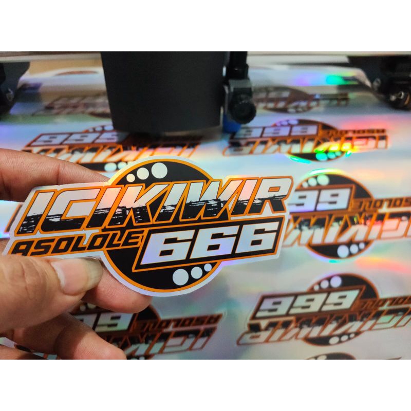 

Cutting Sticker A3+ Vinyl Hologram Custom (Die cut / potong satuan) TANPA PO