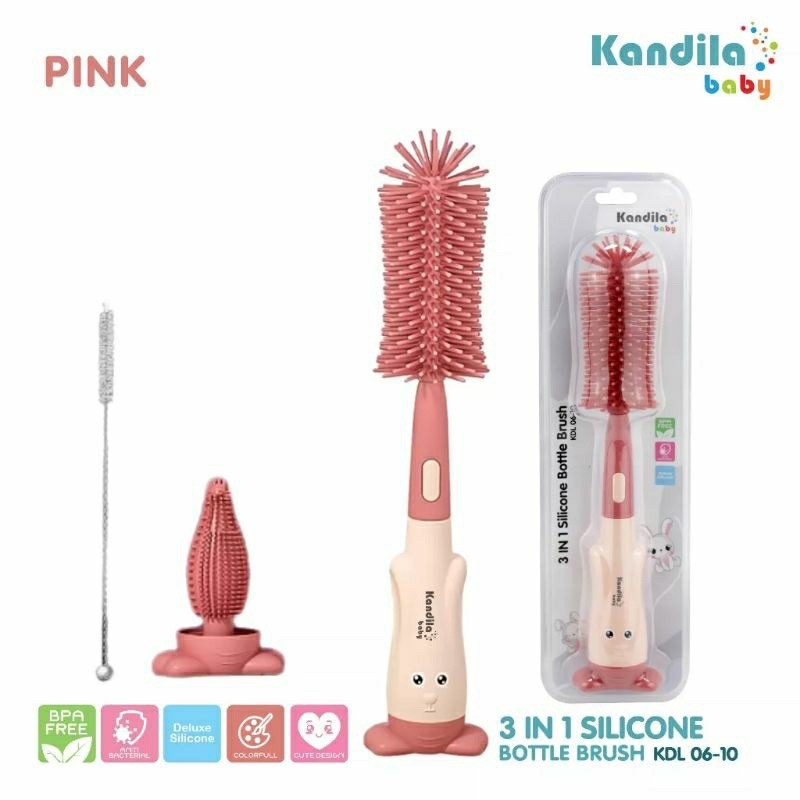 KANDILA Sikat Botol Silikon KDL 06-10 Silicone Bottle Nippe Brush