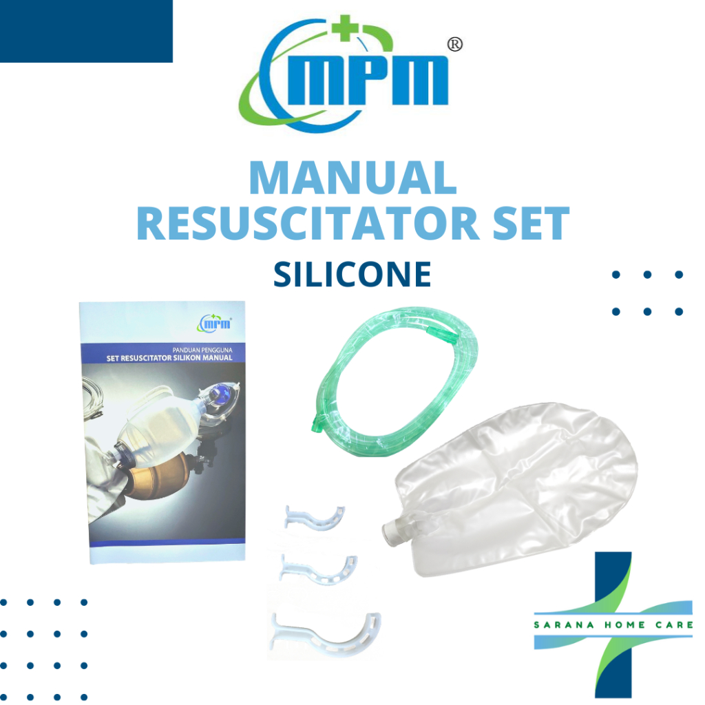 MPM Manual Resuscitator Set Silicone/ambubag/ambu bag/ alat bantu afas/ emergency/darurat