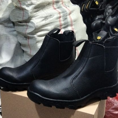 Safety safety Safety Safety Septi KingShoes Boot Hitam Karet Samping Safety kerja pabrik industri Proyek Murah Berkualitas Kuat Tahan Lama Safety