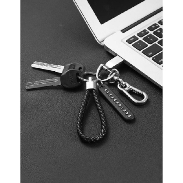 Set Gantungan Kunci Mobil Motor Tag No HP Buckle Tali Car KeyChain