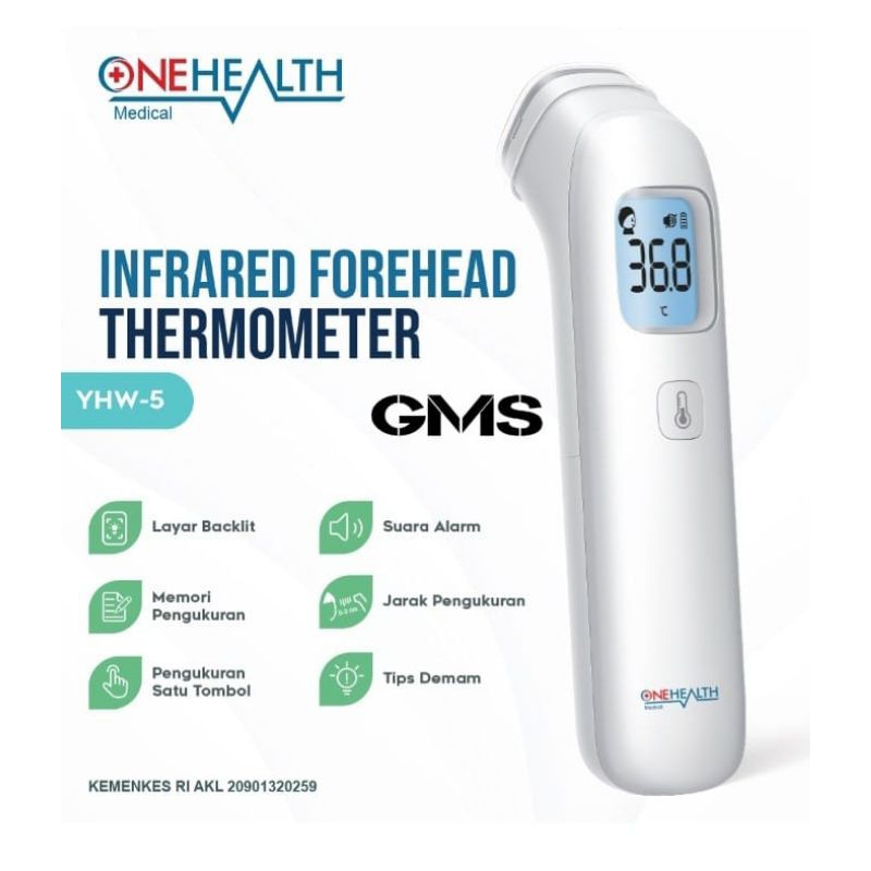 Thermometer Infrared Forehead Onehealth / Termometer Digital