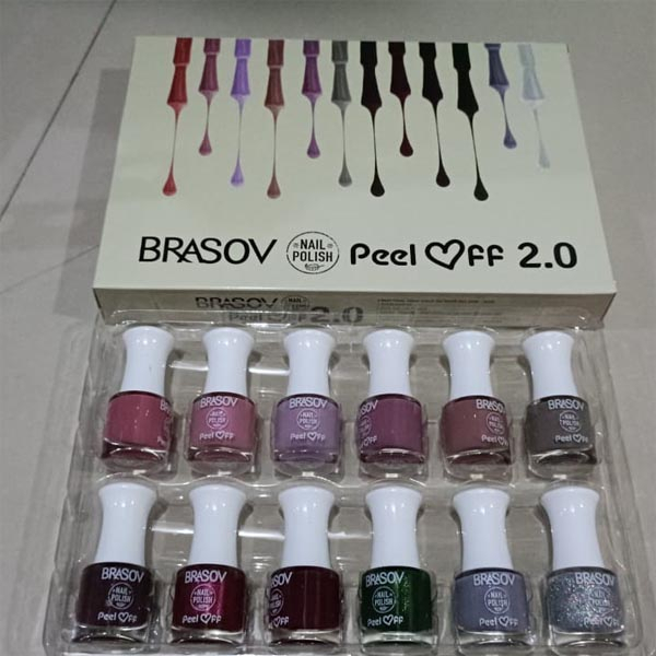 BRASOV Kutek Cat Kuku 9 ml Nail Polish Peel Off Kutex Muslimah