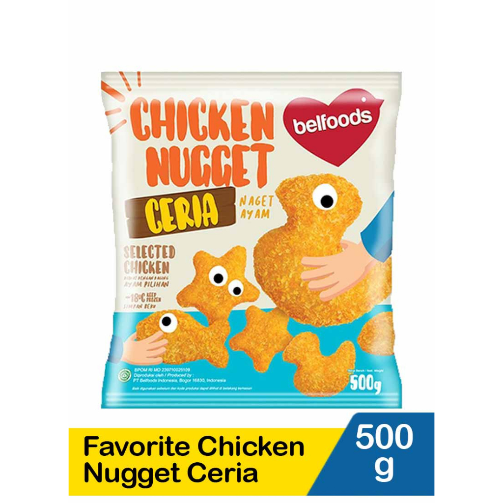 

Belfoods Favorite Chicken Nugget Ceria 500gr | Festive Frozen Food