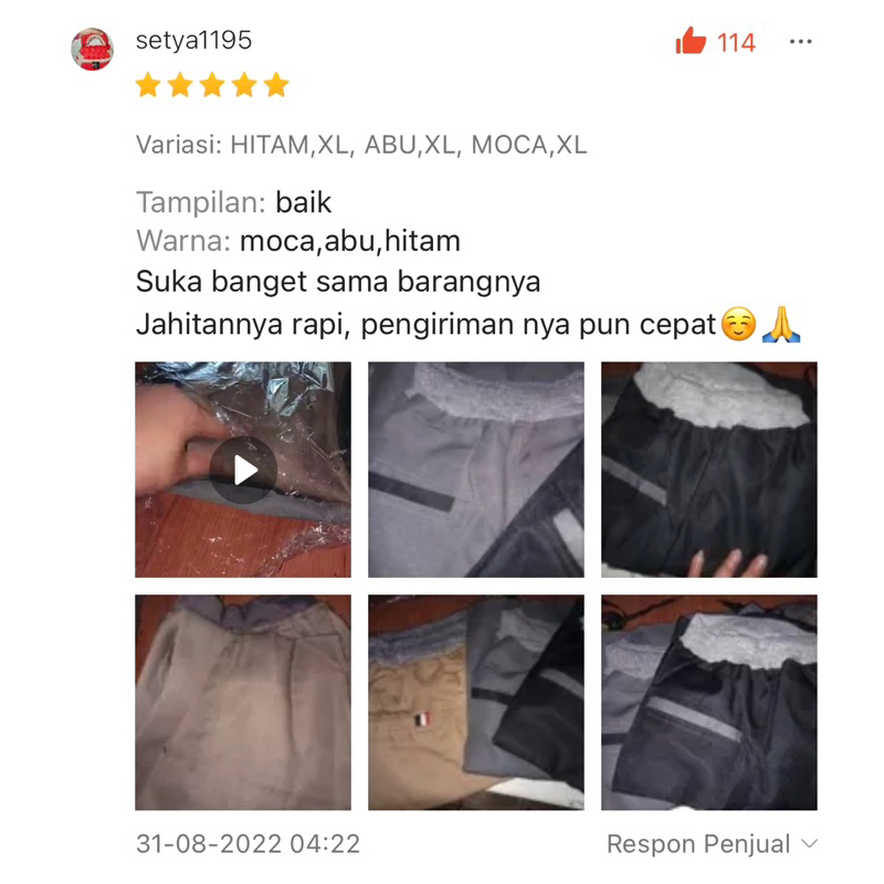 TERLARIS CELANA PENDEK CHINOS PRIA DEWASA 100 RIBU DAPAT 5