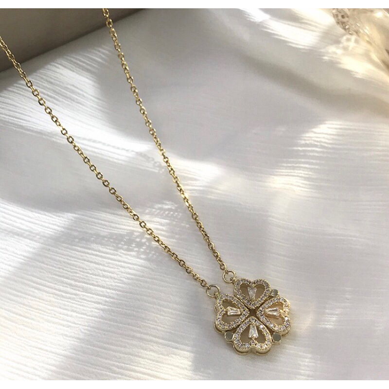 Kalung Titanium Wanita 2in1 Anti karat