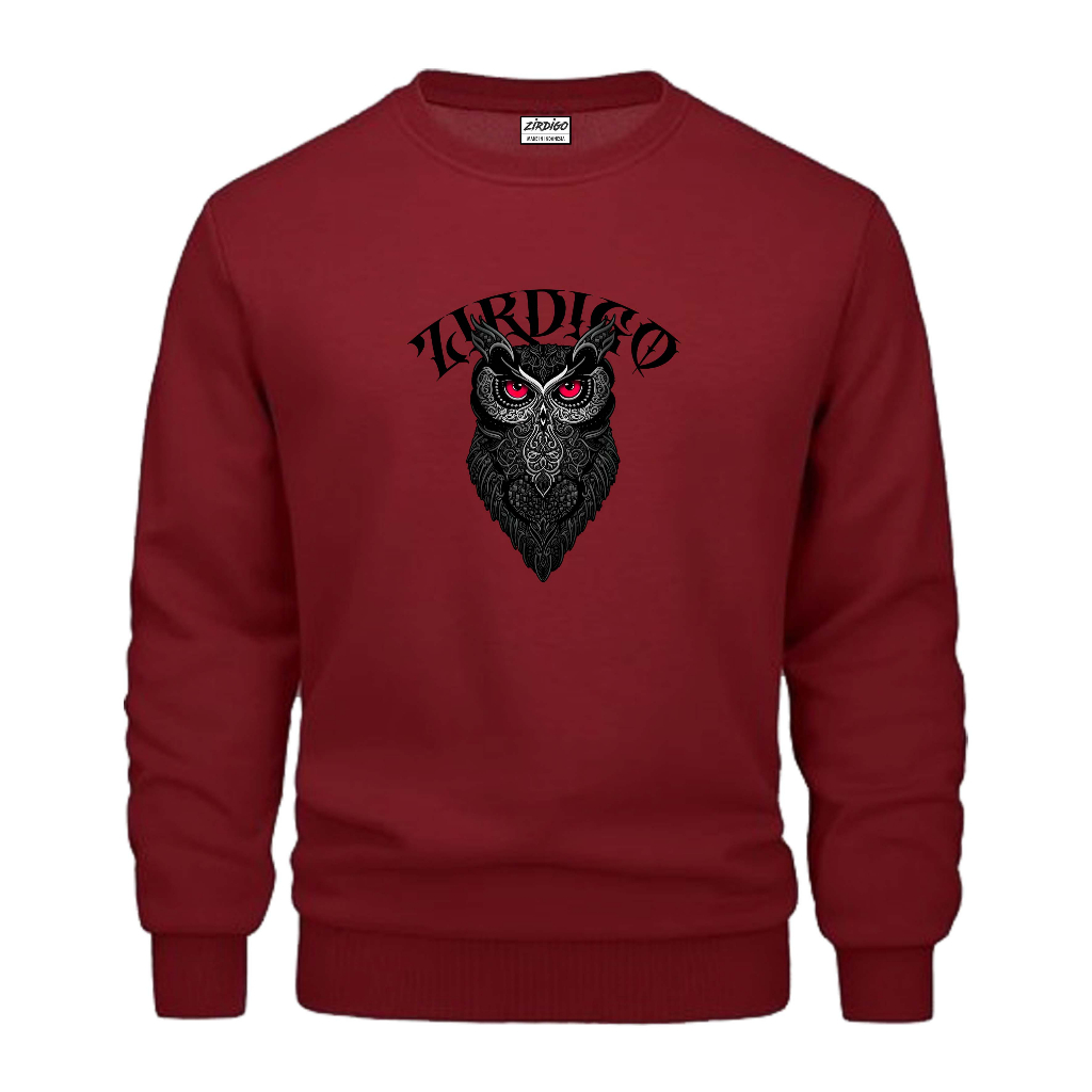 Zirdigo Sweater Basic Distro Burung Hantu Print Quality