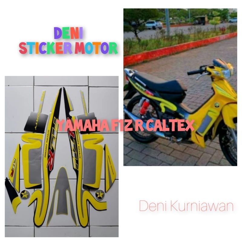 Striping stiker body Yamaha F1ZR - Caltex / List body stiker Motor Yamaha F1ZR CALTEX