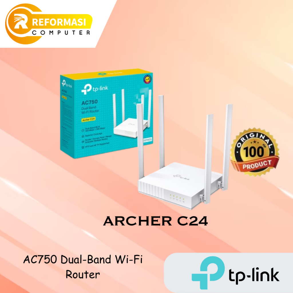 Tp-link Archer C24 AC750 Dual-Band Wi-Fi Router High Speed Wi-Fi