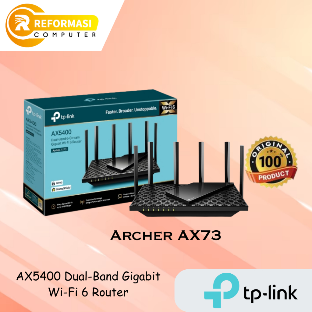 Tp-link Archer AX73 AX5400 WiFi 6 Wireless Router Tplink AX 73 AX 5400