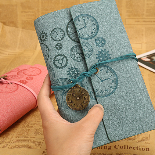 

kln [ArtFull] Binder A6 (6 Holes) Vintage Retro Clock Model Lipat DIY Scrapbook Jurnal / Planner