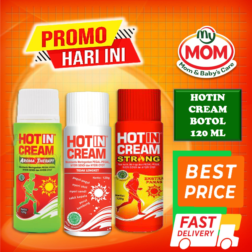 [BPOM] Hotin Cream Botol Series 120ml &amp; 60ml / Hot in Krim Pegal Nyeri Otot 120 ml &amp; 60 ml / Krim Gosok / MY MOM