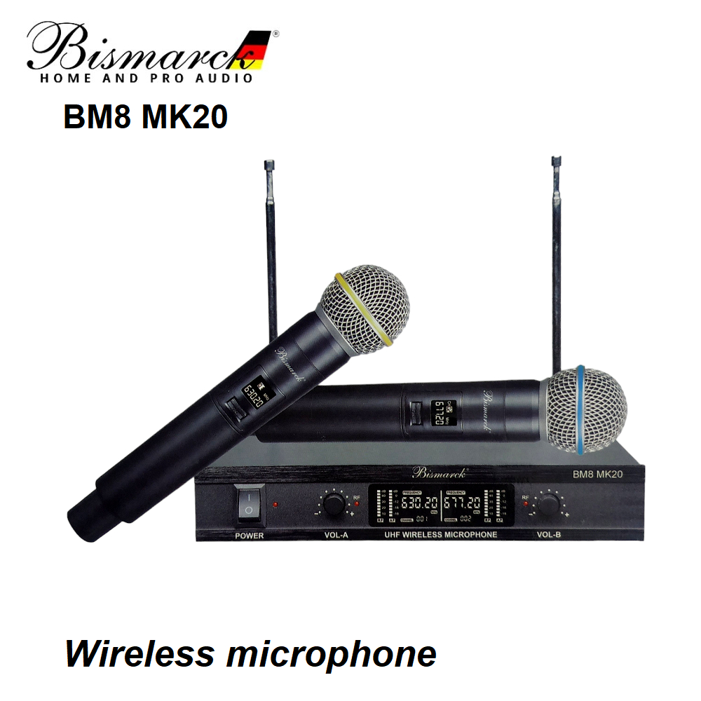 Mic Wireless Bismarck BM8 MK20 Microphone Vocal