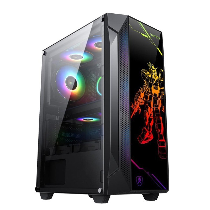 Casing Gaming PC Power Up Transformer Megatron Atx Free 3 fan RGB