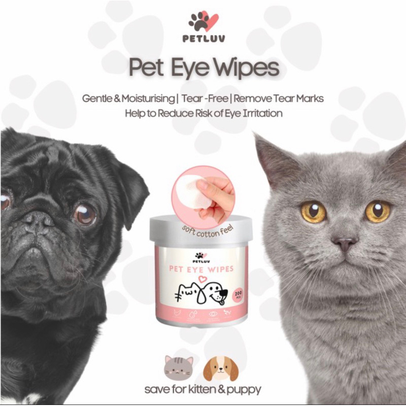 Petluv Pet Eye Wipes Anjing Kucing Tisu Pembersih Mata