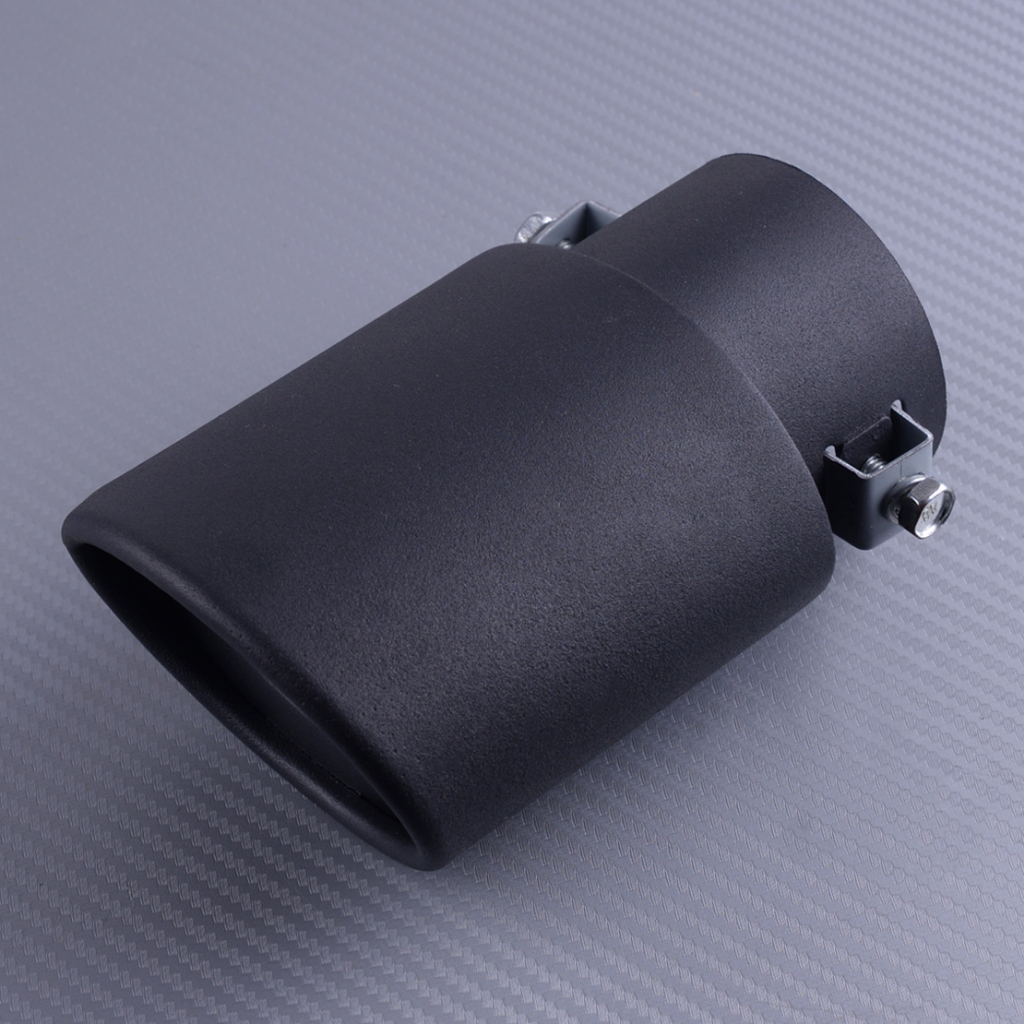 Ujung Knalpot Muffler Exhaust Tip Tailpipe Universal Car 15cm - DW-15 - Black