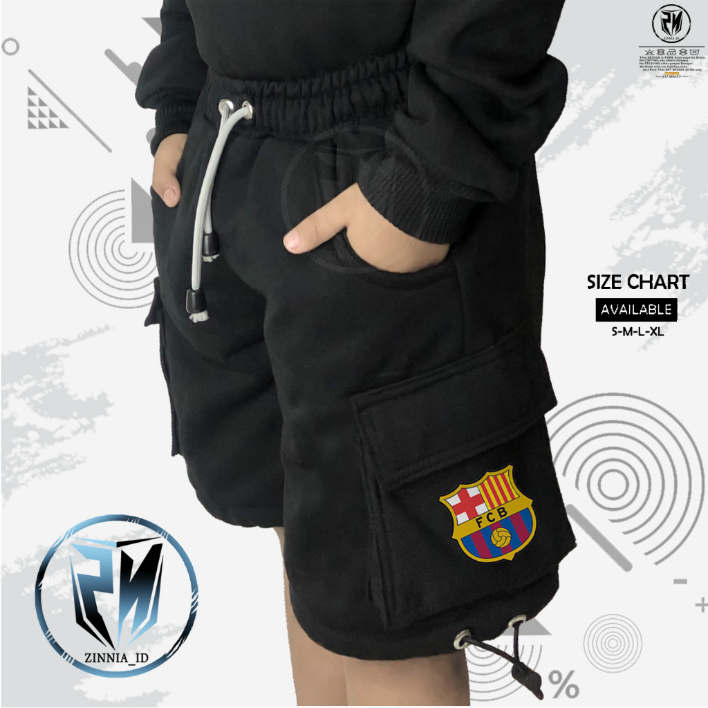 CELANA PENDEK ANAK CARGO FC BARCELONA / CELANA BOLA ANAK FC BARCELONA