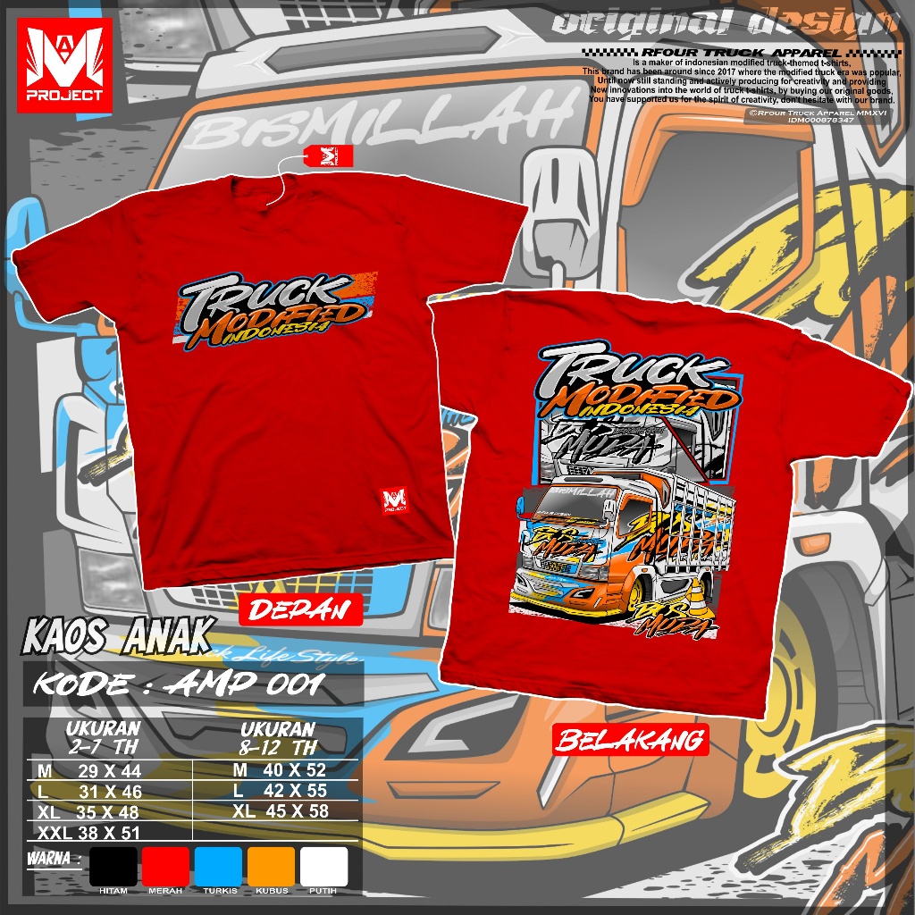KAOS TRUK OLENG ANAK ANAK 2-12 TAHUN KAOS TRUK ANAK TANGGUNG KAOS TRUK MODIF KAOS TRUCK MANIA INDONESIA BAJU KAOS TRUCK ANAK TERBARU SABLON PREMIUM BAHAN KATUN