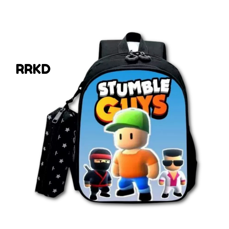 Raarkids Tas ransel sekolah anak perempuan laki laki TK SD karakter game STUMBLE GUYS