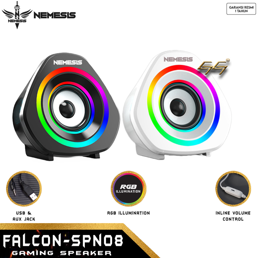 NYK Nemesis SPN08 SPN-08 SPN 08 Falcon Speaker Gaming RGB