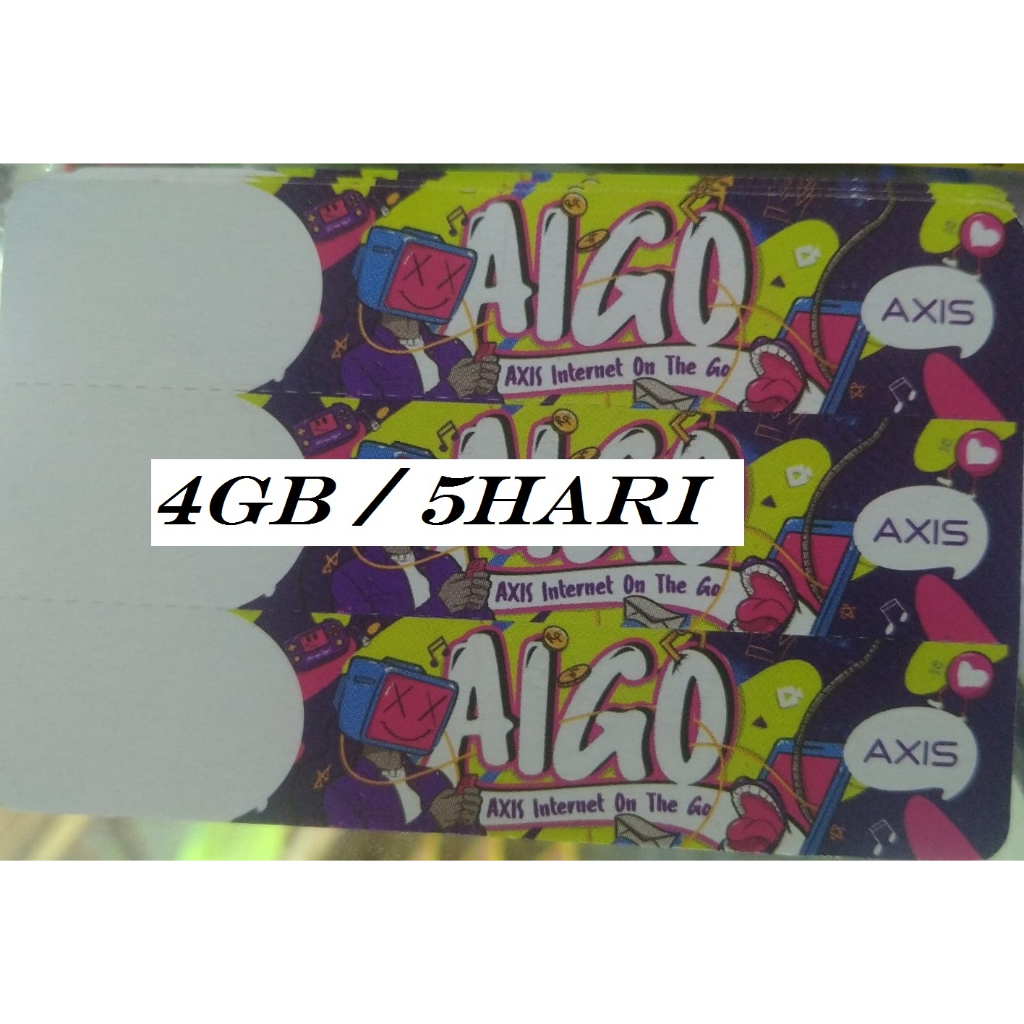 [FISIK] VOCER VOUCHER AXIS 2.5gb Nat/4gb BB/5gb BOY/6gb BBOY, 5 hari