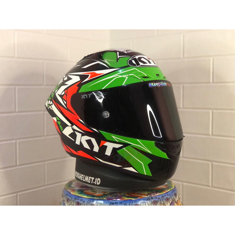 KYT NX RACE VERSI RACE REPAINT MOTIF KAWASAKI SIZE XS HELM SECOND MURAH BERKUALITAS NOVAHELMET.id