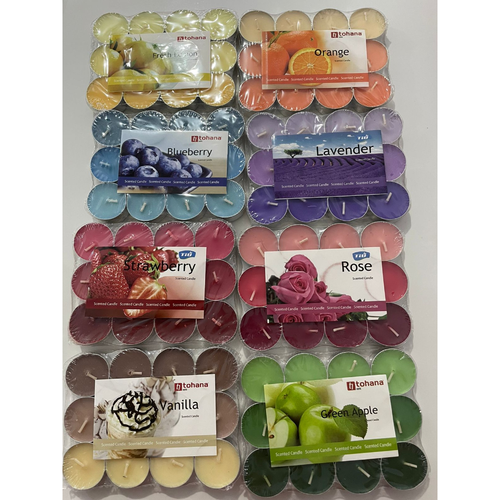 lilin wangi/candles tealight aroma terapi/lilin kecil isi 12pcs