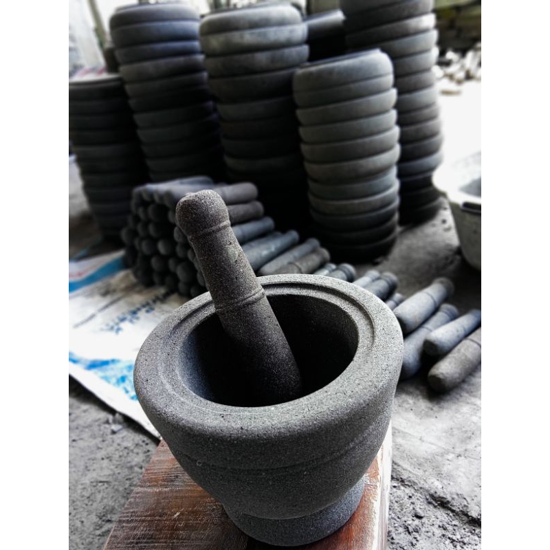 lumpang + alu ukuran 15-16cm