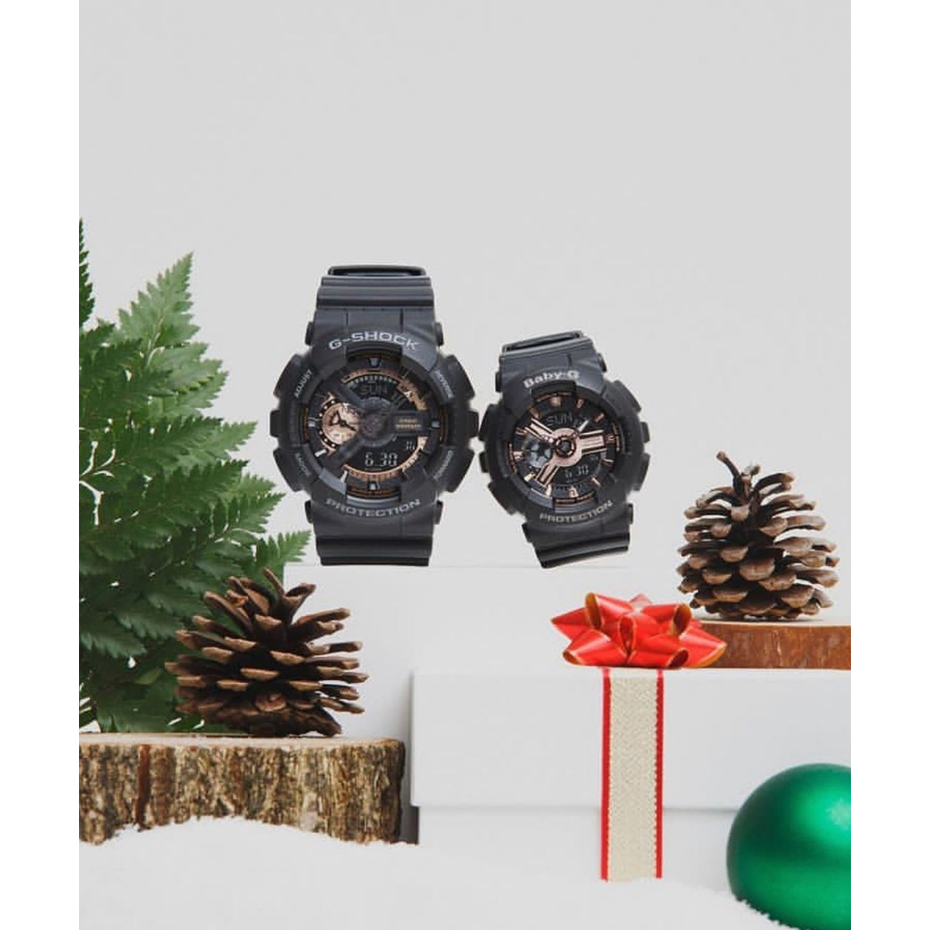 Jam Tangan Casio G-Shock GA-110 Baby G BA-110 GA-110RG-1A  Couple Edition
