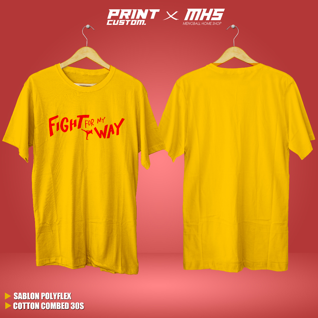 TERBARU - KAOS BAJU FIGHT FOR MY WAY COTTON COMBET 30S KAOS CUSTOM KAOS DRAKOR DRAMA KOREA KAOS