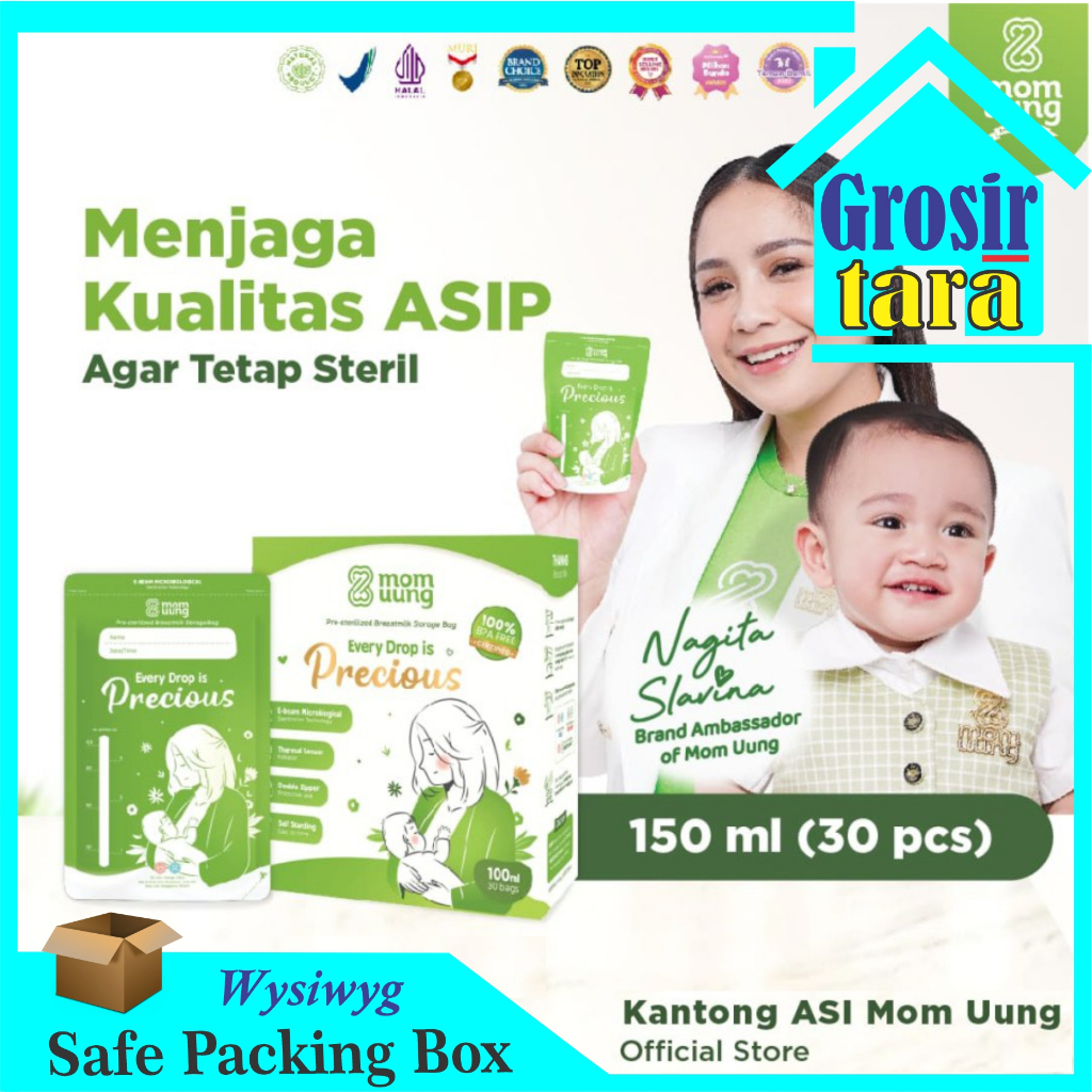 MOM UUNG Kantong ASI KEMENKES Plastik ASI 100ml &amp; 150 ml isi 30 pcs Breast Milk Bag KEMENKES