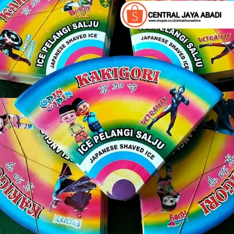 

100 LEMBAR KERTAS ES SALJU VIRAL | BUNGKUS KERTAS ES PELANGI PRODUK TERBARU | KEMASAN ES KAKIGORI BAHAN IVORY PUTIH HIGH QUALITY | CONTONG ES SERUT | ARINA SHIVA GROUP 42