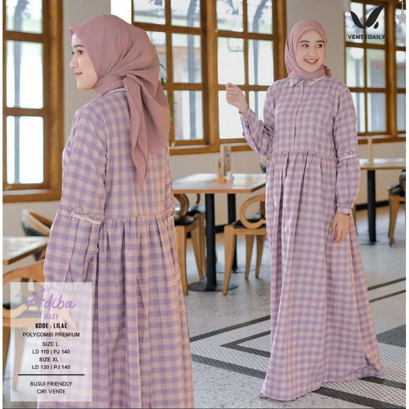 ADIBA MAXY DRESS POLYCOMBI PREMIUM BUSUI FRIENDLY ORI BY VENTE