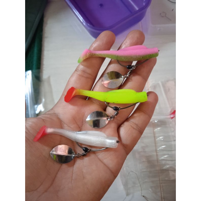 Soft Lure Zman 6cm + Hook + blade