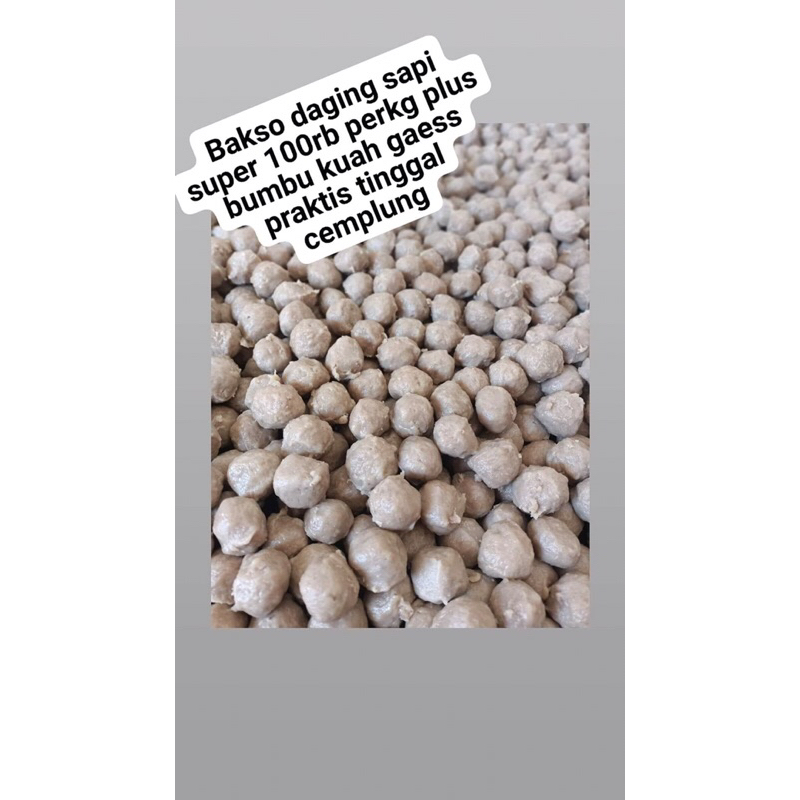 

bakso sapi 1/2 kg + bumbu kuah