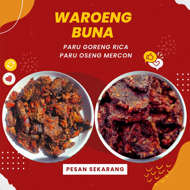 Paru Goreng Rica / Paru Oseng Mercon kemasan vacum 200 gram