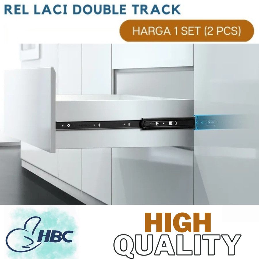 Rel Laci Double Track 3508 Full Extension 40cm - High Quality