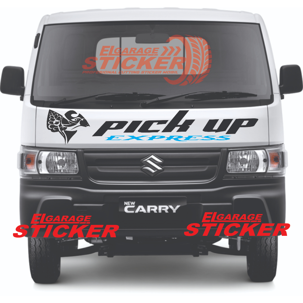 Stiker mobil cabin depan pick up express cutting stiker all mobil pick up bisa custom teks