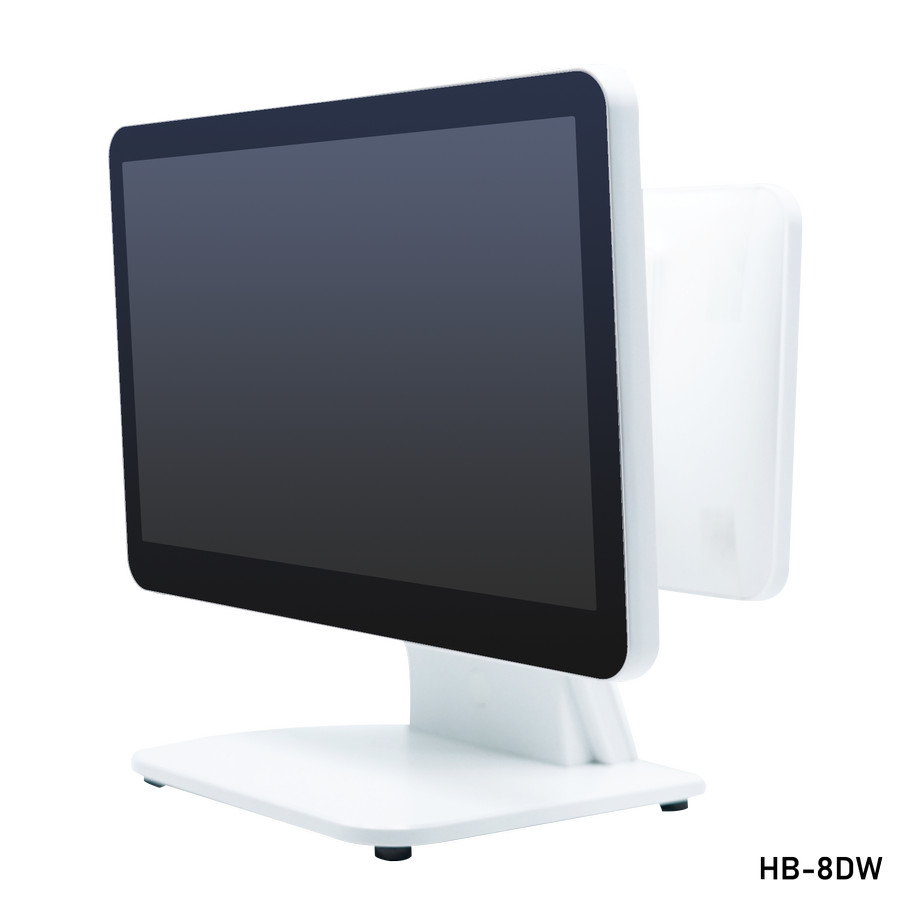 Mesin kasir PC POS All in One Dual Monitor i3 Touchscreen Iware HB-8DW